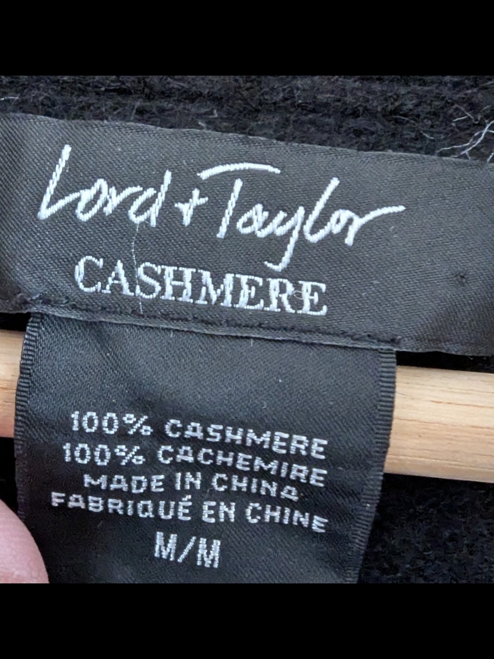 Lord + Taylor 100% Cashmere Black Open Front Cardigan - Picture 8 of 8